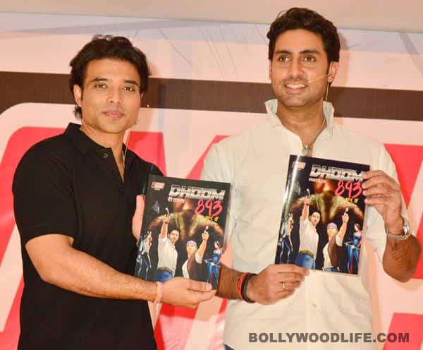 What are Abhishek Bachchan and Uday Chopra talking about?