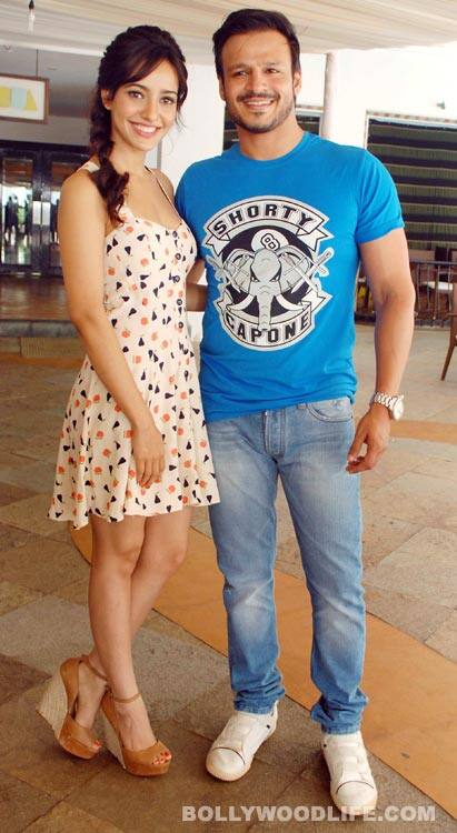 Vivek Oberoi and Neha Sharma at the promo launch of Jayanti Bhai Ki Luv Story