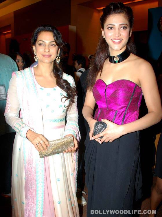 Juhi Chawla and Shruti Haasan attend Neeta Lulla's show at Lakme Fashion Week - Day 5