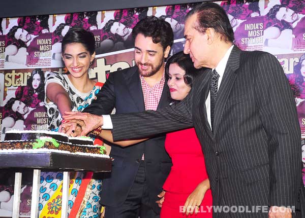 Sonam and Imran cut the cake with Magna head Nari Hira