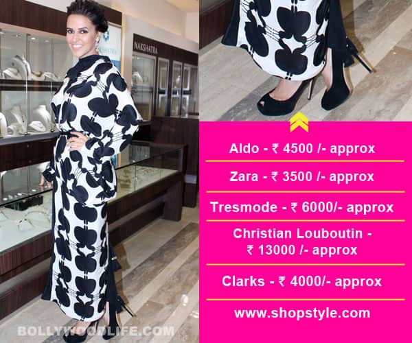 Want Neha Dhupia’s black peep-toe pumps?