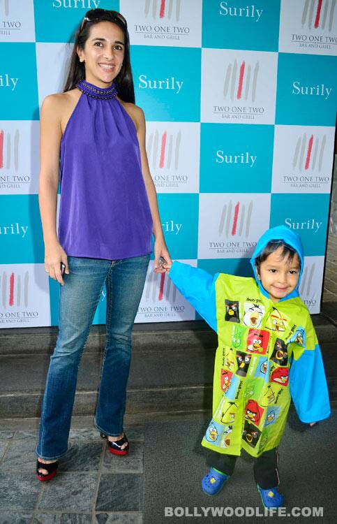 Tara Sharma with her kid