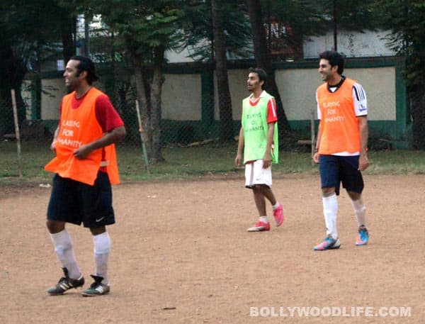 Ranbir Kapoor and Abhishek Bachchan play football for a cause