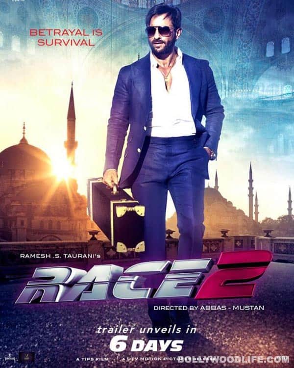 Race 2 digital poster: Why is Saif Ali Khan carrying his own luggage?