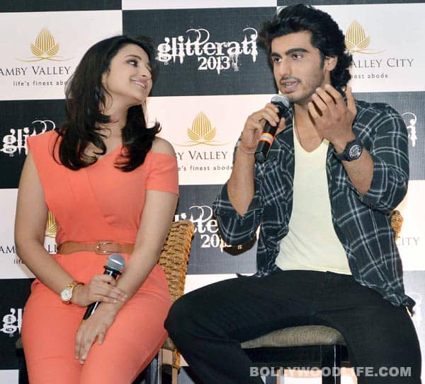 Arjun Kapoor and Parineeti Chopra at Aamby Valley Glitterati press meet