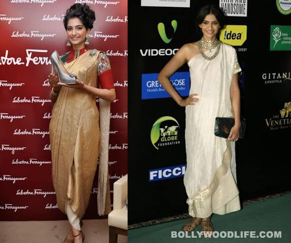 Sonam Kapoor loves to play around with saree styles? Sonam Kapoor loves to play around with saree styles?