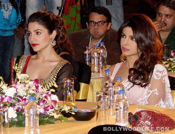 Gallery: Priyanka Chopra and Anushka Sharma present Amitabh Bachchan with India's Prime Icon 2012 award Anushka Sharma and Priyanka Chopra