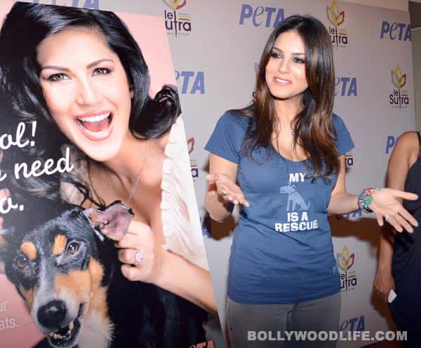Sunny Leone launches PeTA’s adopt a stray dog campaign Sunny Leone launches PeTA’s adopt a stray dog campaign