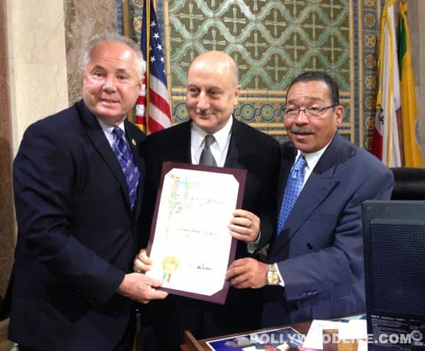Anupam Kher awarded with City Proclamation in Los Angeles!