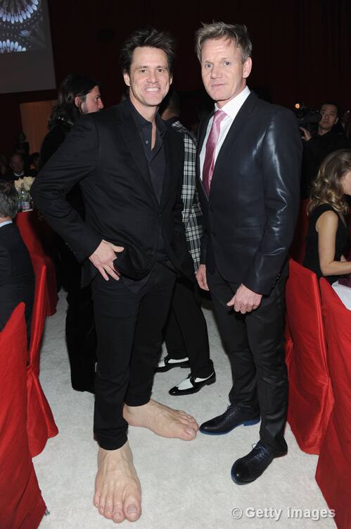 Jim Carrey at pre-Oscar party of Elton John