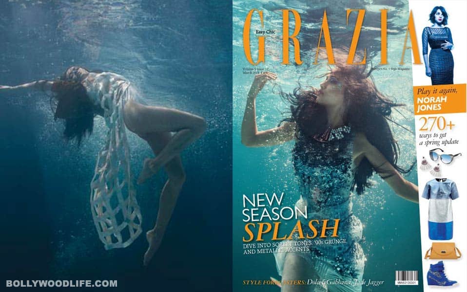 Gallery: Angela Jonsson on March 2013’s Grazia cover: An underwater delight