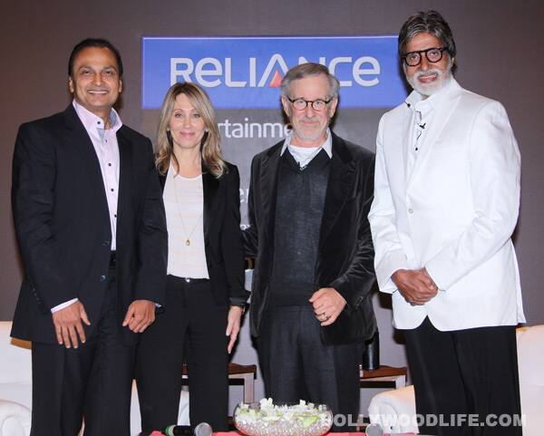 Anil Ambani, Steven Speilberg and Amitabh Bachchan