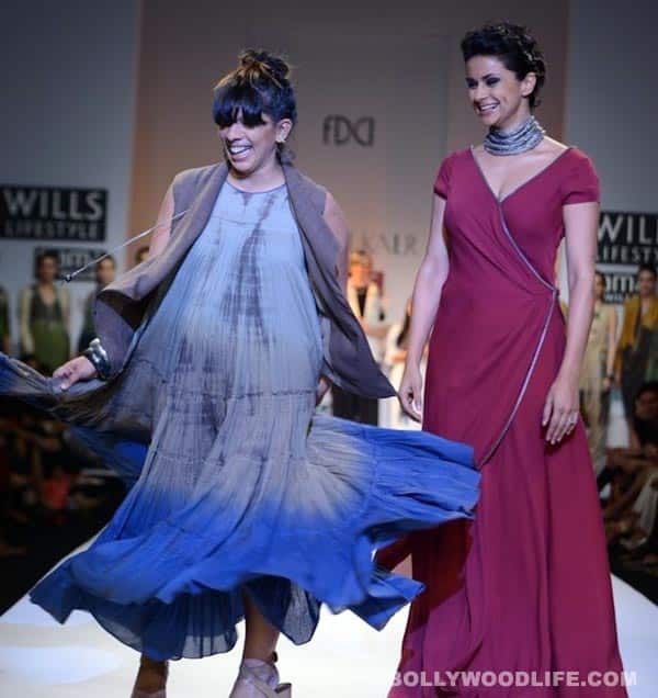 Gul Panag walks the ramp for Urvashi Kaur on Wills Lifestyle India Fashion Week Day 2