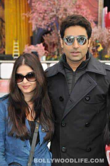 The Times Of India Film Awards 2013: Aishwarya Rai Bachchan, Abhishek Bachchan and Shiamak Davar arrive at Vancouver