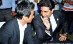Abhishek Bachchan and Bhaichung Bhutia at the Indian Football Awards 2013