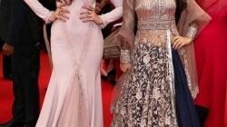 Ameesha Patel and Puja Gupta walk the red carpet at the 66th Cannes International Film Festival