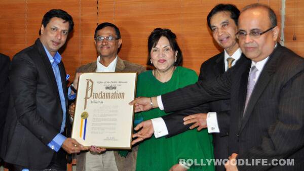 Madhur Bhandarkar honoured with New York Citizens Achievement Award Madhur Bhandarkar honoured with New York Citizens Achievement Award
