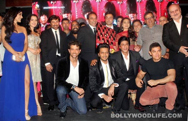 Shahrukh Khan, Aamir Khan, Hrithik Roshan and Akshay Kumar release Yamla Pagla Deewana 2 music album: View pics!