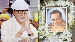 Amitabh Bachchan at Pran prayer meet