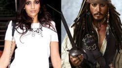 Sonam Kapoor and Johnny Depp in Pirates of the Caribbean 5