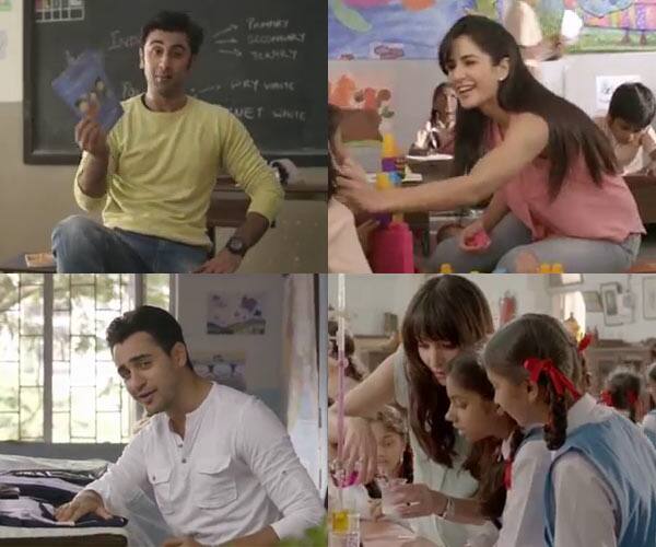 Ranbir Kapoor, Katrina Kaif, Imran and Anushka Sharma promote education Ranbir Kapoor, Katrina Kaif, Imran and Anushka Sharma promote education