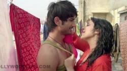 Parineeti Chopra and Sushant Singh Rajput during the making of Shuddh Desi Romance