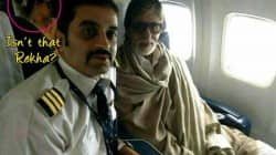 Amitabh and Rekha in the same flight
