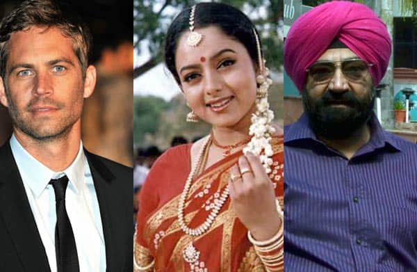 Actors who died in accidents, Paul Walker, Jaspal Bhatti, Soundarya Actors who died in accidents, Paul Walker, Jaspal Bhatti, Soundarya