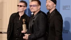 U2 wins golden globe award