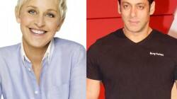 Elle DeGeneres and Salman Khan