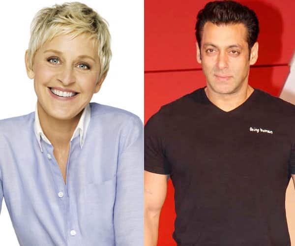 Elle DeGeneres and Salman Khan Elle DeGeneres and Salman Khan