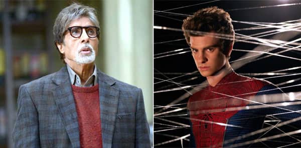 Amitabh Bachchan, the friendly ghost from Bhoothnath Returns comes together with Andrew Garfield, the Amazing Spider Man! Amitabh Bachchan, the friendly ghost from Bhoothnath Returns comes together with Andrew Garfield, the Amazing Spider Man!