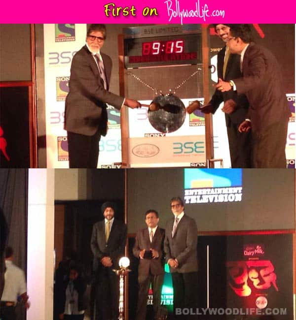 Amitabh Bachchan promotes his debut fictional TV show Yudh at The Bombay Stock Exchange Amitabh Bachchan promotes his debut fictional TV show Yudh at The Bombay Stock Exchange