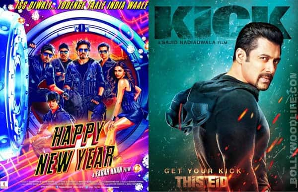It’s Salman Khan’s Kick versus Shah Rukh Khan’s Happy New Year for fans! It’s Salman Khan’s Kick versus Shah Rukh Khan’s Happy New Year for fans!