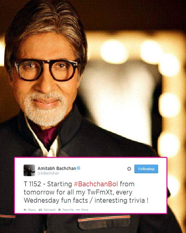 Amitabh Bachchan to interact with fans via #BachchanBol on Twitter! Amitabh Bachchan to interact with fans via #BachchanBol on Twitter!