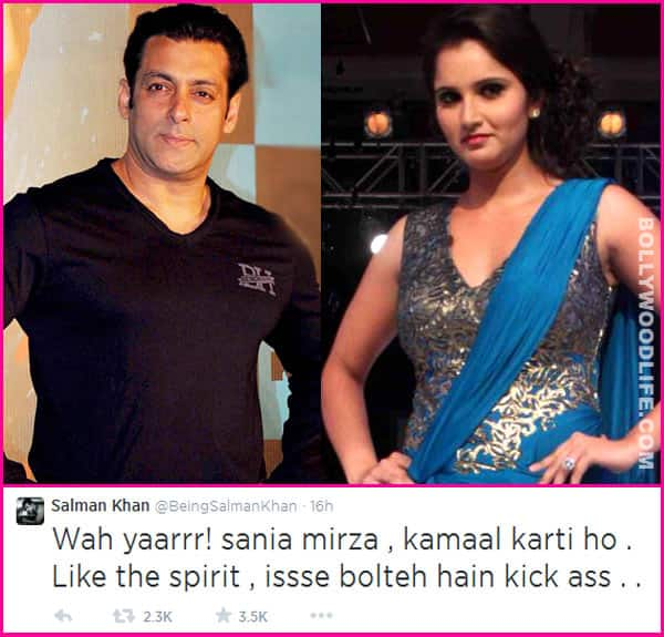 Salman Khan voices support for Sania Mirza!