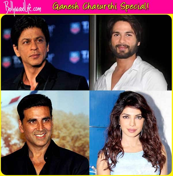 Ganesh Chaturthi 2014: Shah Rukh Khan, Akshay Kumar, Priyanka Chopra, Shahid Kapoor celebrate Ganpati! Ganesh Chaturthi 2014: Shah Rukh Khan, Akshay Kumar, Priyanka Chopra, Shahid Kapoor celebrate Ganpati!