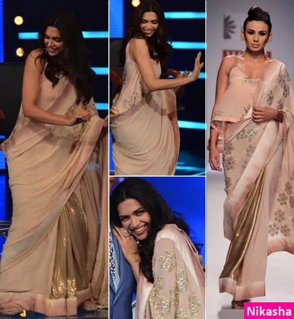 Deepika Padukone promotes Finding Fanny in a Nikasha saree