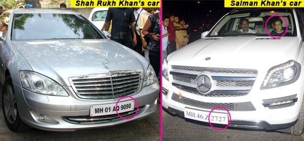 Shah Rukh Khan and Salman Khan's cars