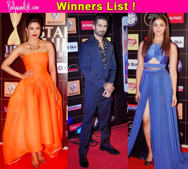 Star Guild Awards 2015: Shahid Kapoor, Priyanka Chopra, Alia Bhatt.
