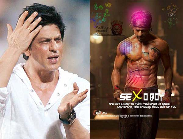 Shah Rukh Khan gets the creeps on being spanked by a fan – view pic!