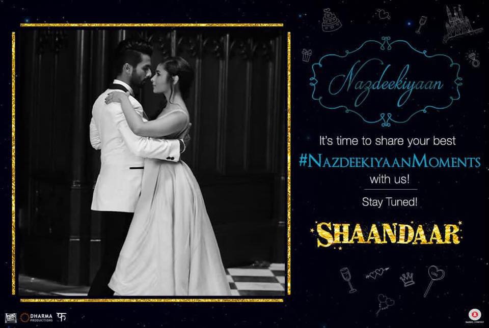 Shaandaar song Nazdeekiyan out! Love is in the air for Shahid Kapoor and Alia Bhatt