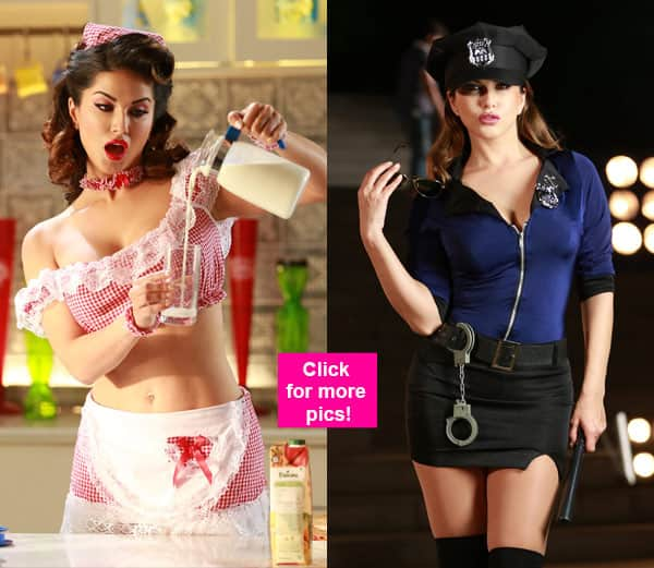 Sunny Leone turns into a sexy maid and a naughty cop for Kanika Kapoor ... pic