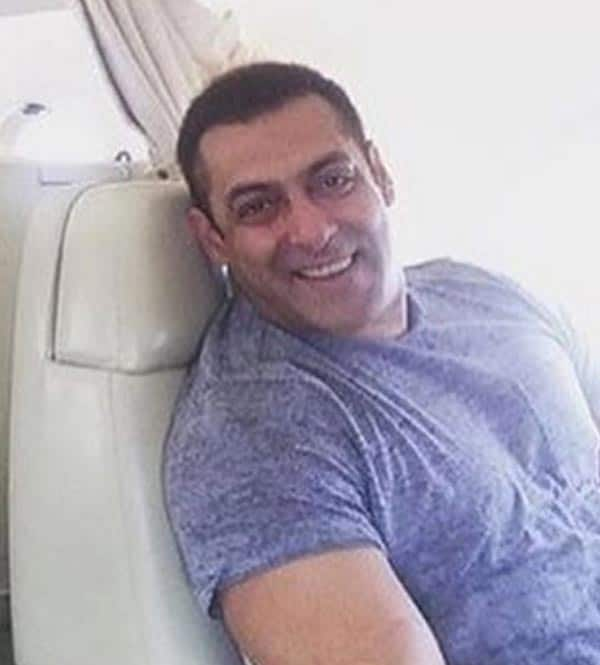 salman khan in his private jet, going to Surat