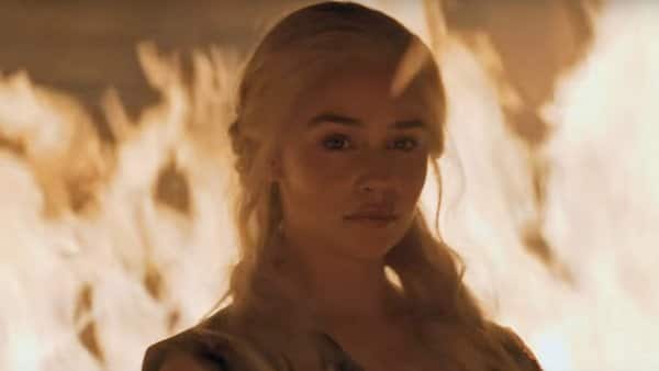 Game of Thrones actress Emilia Clarke watched her fiery 