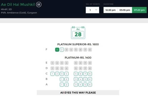 ae dil hai mushkil ticket prices latest(2)