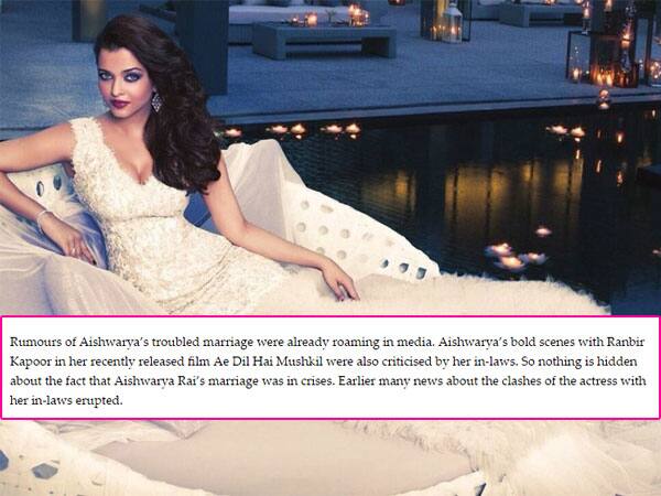 A Pakistani blog started Aishwarya Rai Bachchan’s suicide rumours?