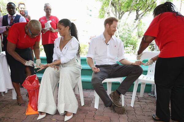 Rihanna and Prince Harry take the HIV test together