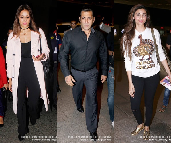 A broody Salman Khan spotted at the airport leaving for the Da Bangg tour with Bipasha Basu and Daisy Shah – view HQ pics