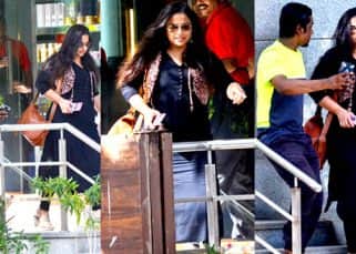 Vidya Balan tries avoiding a fan and we have it captured in 5 clicks Vidya Balan tries avoiding a fan and we have it captured in 5 clicks
